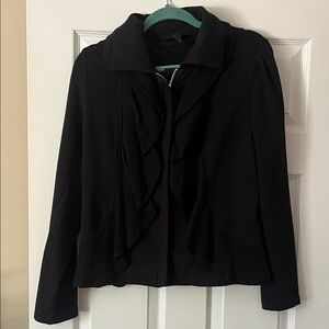Style & Co. Black Ruffled Women's Blazer